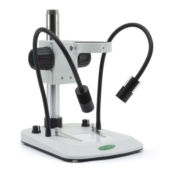 Stativo per microscopi stereo con base a doppi illuminazione x-LED3