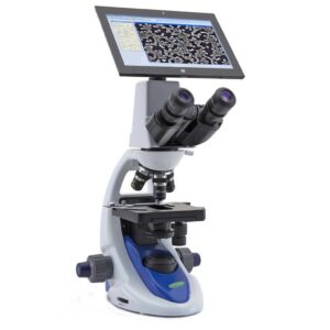 Microscopio digitale professionale Optika B-190TB con microvideocamera e tablet da 10,1"