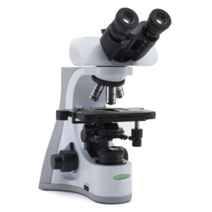 Microscopio biologico trinoculare con obiettivi IOS W-PLAN ed illuminazione X-LED3