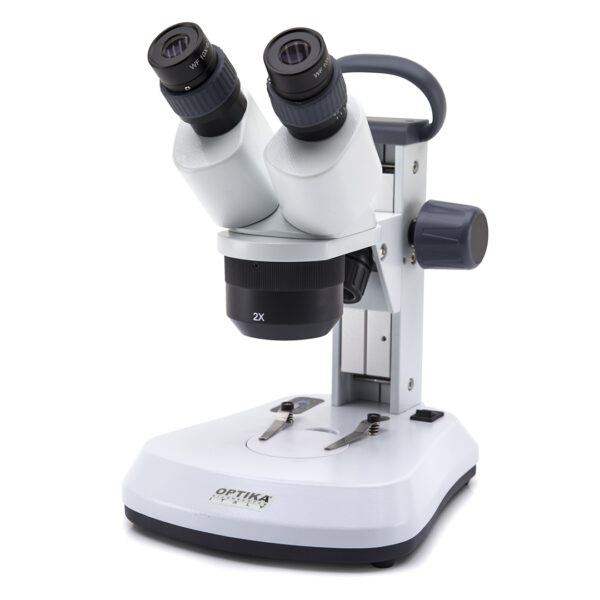 Microscopio Stereo Optika SFX-91, trasportabile, con ingrandimento fino a 40x ed illuminazione a Led