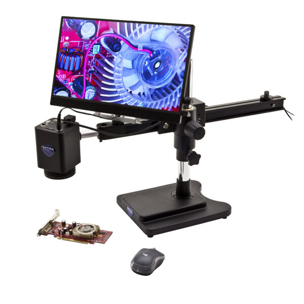 Microscopio per videoispezioni con schermo LCD HDMI Full HD da 11,5 pollici e da una videocamera full HD (C-HAF) con messa a fuoco automatica