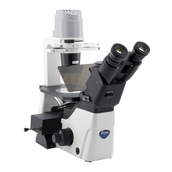 Microscopio invertito a fluorescenza LED per osservazioni in campo chiaro, contrasto di fase e fluorescenza LED